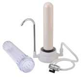 Arbeitsplatte Wasserfilter Wasserhahn Wasserfilter mit Keramikkartusche Wasserhahn Filtrationssystem für hartes Wasser Reduziert Blei Fluor Chlor Einfache Installation Wasserfilter für Home Küche Badezimmer